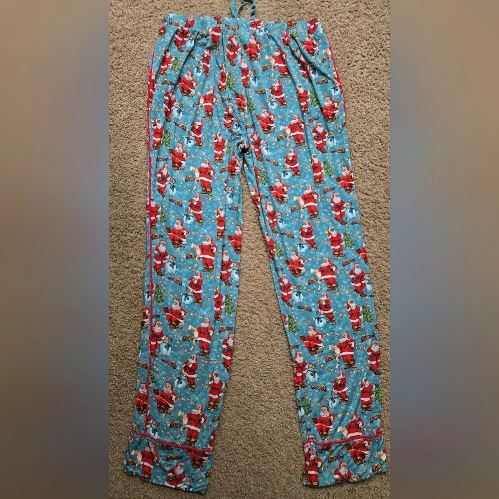 Mens Posh Peanut Jolly Saint Nick Christmas Santa Pajama Pants